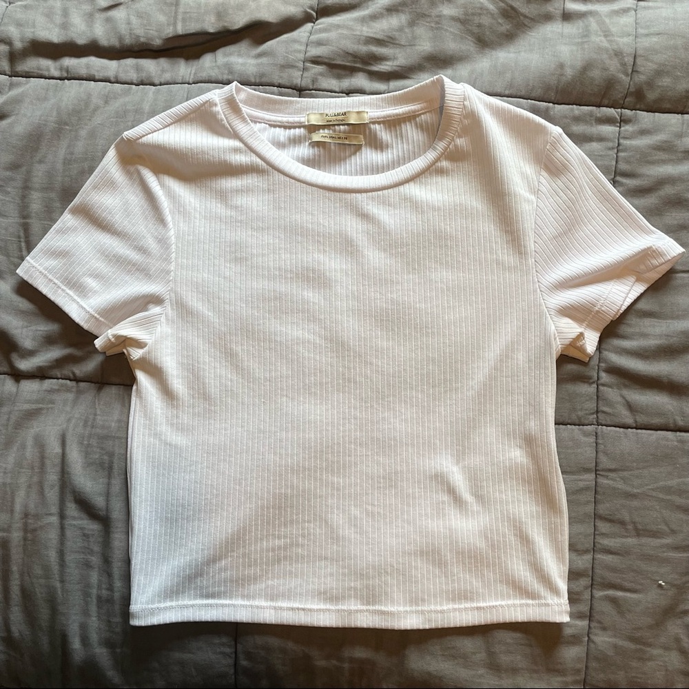 Ribbed crop top t-shirt